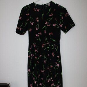 H&M Black Floral Dress size 2 Divided